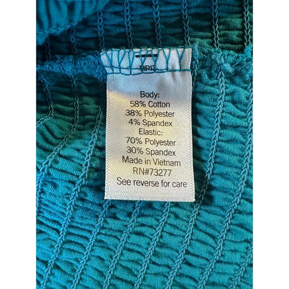 SO Juniors XL teal Halter Neck Crop Tank Top Cotton Blend Stretch - Picture 4 of 5